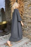 Made in Italy Purdy Pure Cotton Smock Dress Charcoal